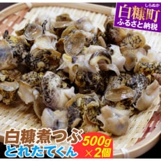 白糠煮つぶ(とれたてくん) 1kg(500g×2) 小分けパック つぶ貝