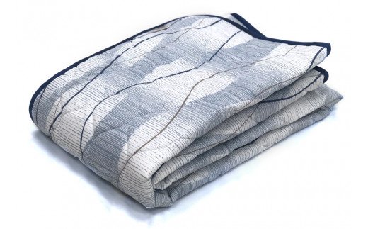 コットン100% 高島ちぢみ (表地) さらさらキルト敷パット シングルサイズ(約100×205cm) FNP006 [4600]