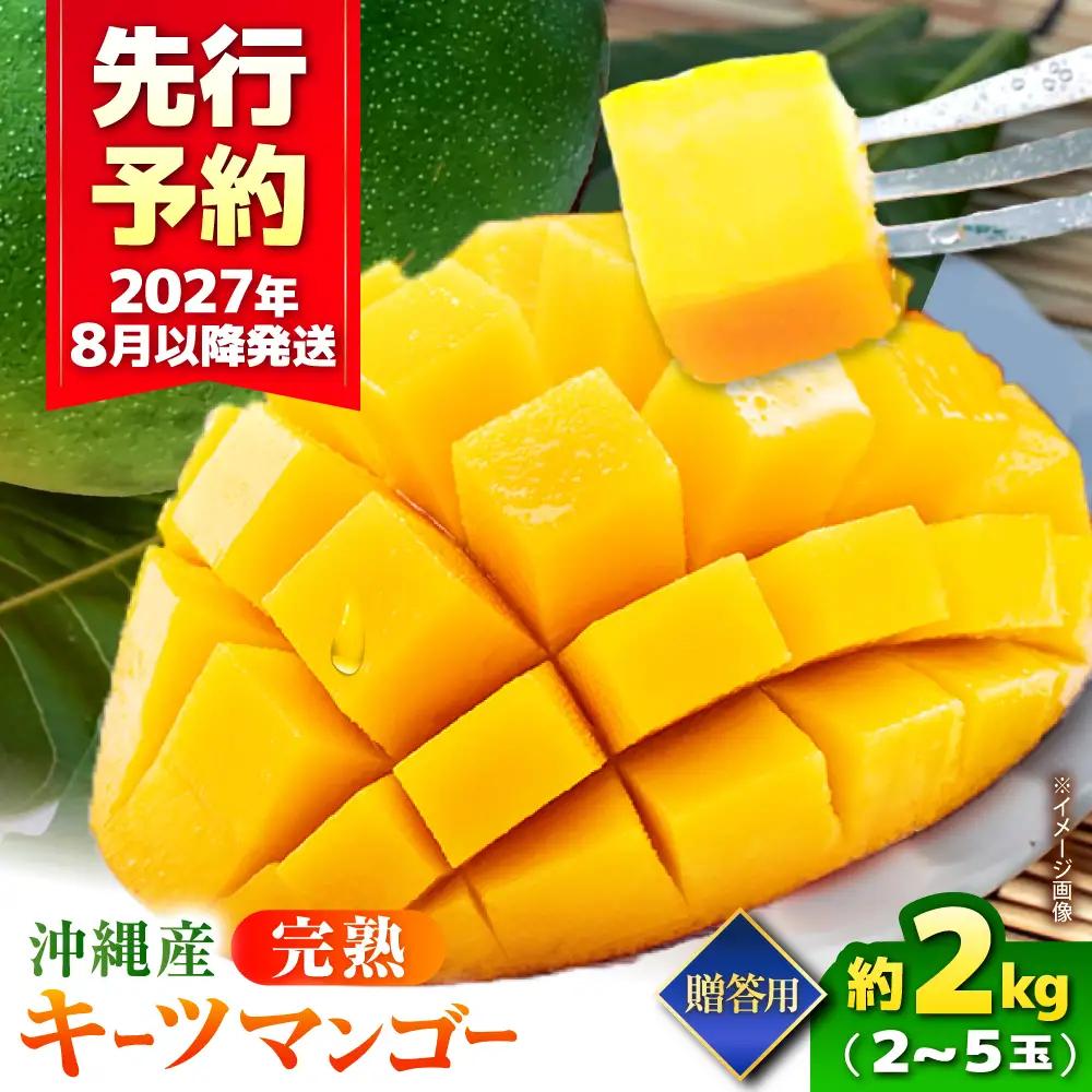 マンゴー 【2027年発送】 贈答用 キーツマンゴー 約2kg (2〜5玉 / 化粧箱入り) マンゴー 沖縄 BCAA006