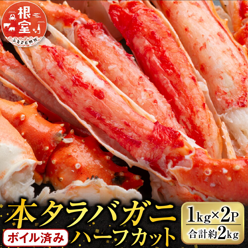 【ふるさと納税】 ボイル済み本タラバガニハーフカット 1kg × 2P たらば タラバ たらばがに たらば蟹 タラバ蟹 かに カニ 蟹 お取り寄せ グルメ 海鮮 茹で蟹 茹でがに 茹でガニ 天ぷら 焼きガニ 鍋 北海道 根室市 ふるさと納税 D-14053