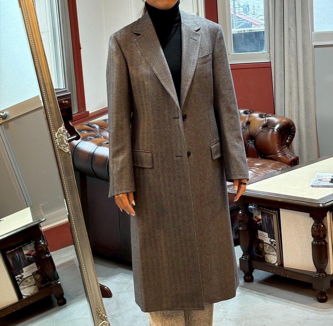 【ふるさと納税】 【レディース】Kunishima1850尾州　希少カシミヤ高級チェスターコートお仕立券