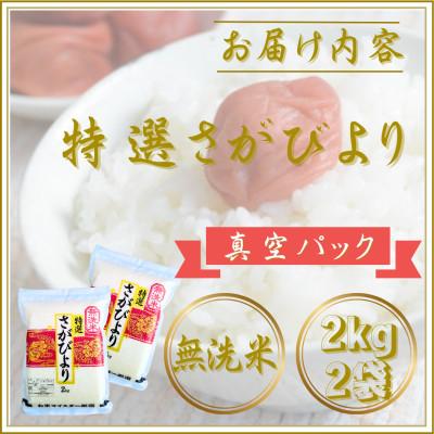 ふるさと納税 江北町 令和7年産【無洗米】さがびより2kg×2袋(真空パック) |  | 02