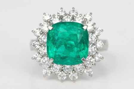 【ふるなび限定】【一点もの】エメラルド（4.27ct）ダイヤモンドプラチナリング　R122　K06145-H　FN-Limited-SP