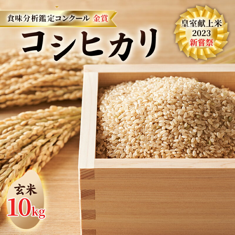 【ふるさと納税】令和8年産 先行予約 コシヒカリ 玄米10kg 皇室献上米 米・食味分析鑑定コンクール 金賞 受賞 世界最高米 選定 お米 コシヒカリ 　お届け：11月上旬より順次発送