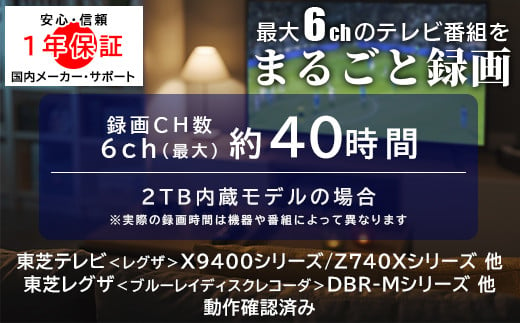 
【058-01】ロジテック タイムシフトマシン 対応 ハードディスク REGZA 2TB HDD テレビ録画 3.5インチ USB3.2(Gen1) タイムシフトマシン対応モデル 日本製 ファンレス 冷却 TV Win11 対応【LHD-EN020U3TVW】
