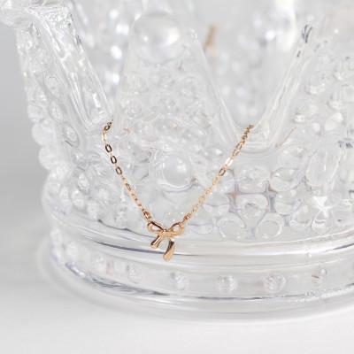 ふるさと納税 大津市 【10金ピンクゴールド ネックレス&ピアスセット】 大人上品 小さなご褒美 リボンモチーフ |  | 02