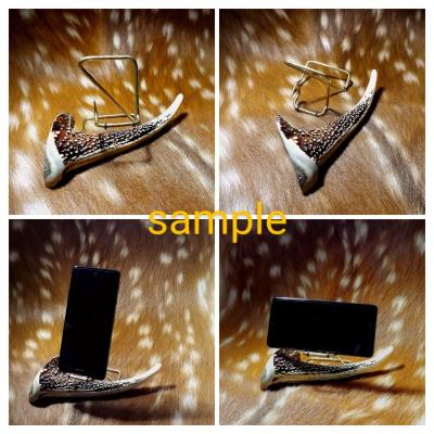 ふるさと納税 紋別市 蝦夷鹿角スマホスタンド【鹿角クラフト】 |  | 02