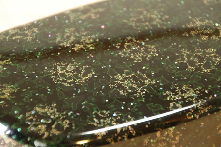 津軽塗 弁当箱 [唐塗 貝蒔 黒]