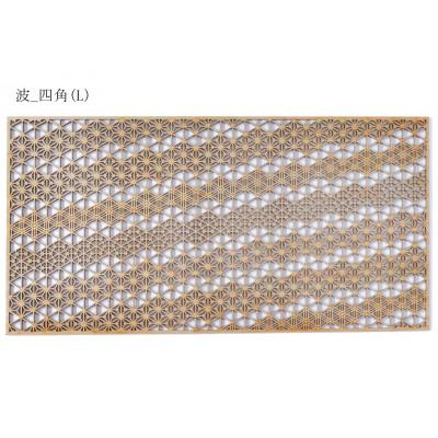 ふるさと納税 智頭町 智頭杉のウォールアートパネル ー組子模様ー　波_四角　Lサイズ