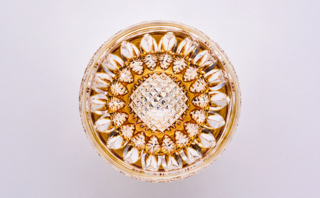 江戸切子 ロックグラス 向日葵（黄） 切子グラス ギフト プレゼント 東京都 大田区