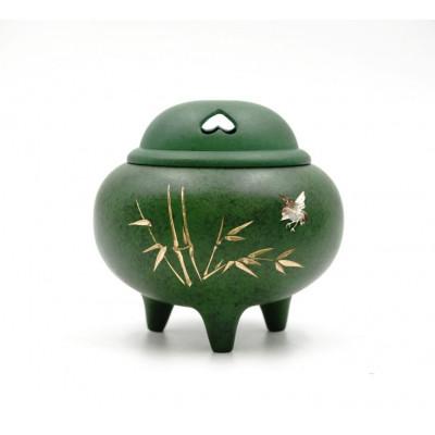 ふるさと納税 高岡市 【高岡銅器】香炉　竹に雀