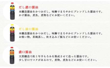 伝統手法で１本１本手造りしょうゆ ～こだわり醤油の詰合せ 6本入～