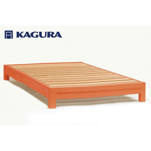 【ふるさと納税】家具蔵 KAGURA ベッドフレームダンヘッドレス ダブル チェリー材 家具 寝具 寝室 木材 無垢材 職人 手作業 天然木 高級木材 無添加 安全 ジャパニーズモダン 高級家具 熟練 無着色 おしゃれ 天然木無垢材 温もり シンプル 【（株）アイダ】 【ho1200】