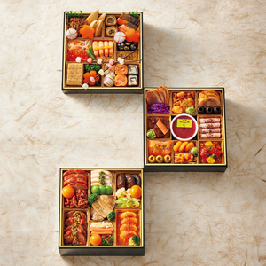 シェフコラボ 和洋中 おせち料理 三段重 髙島屋 3～4人前 和食 イタリアン 中国料理 中華 海鮮 肉料理 オードブル 豪華 3シェフ 至福 美食 盛付済み 冷蔵 期間限定 静岡県 富士市 [sf1