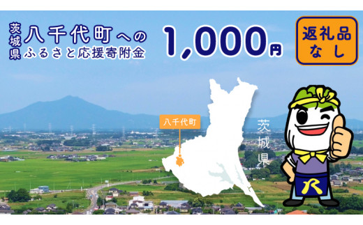 
【 返礼品なし 】茨城県 八千代町 ふるさと応援寄附金 （ 1,000円 ) [ZZ001ya]
