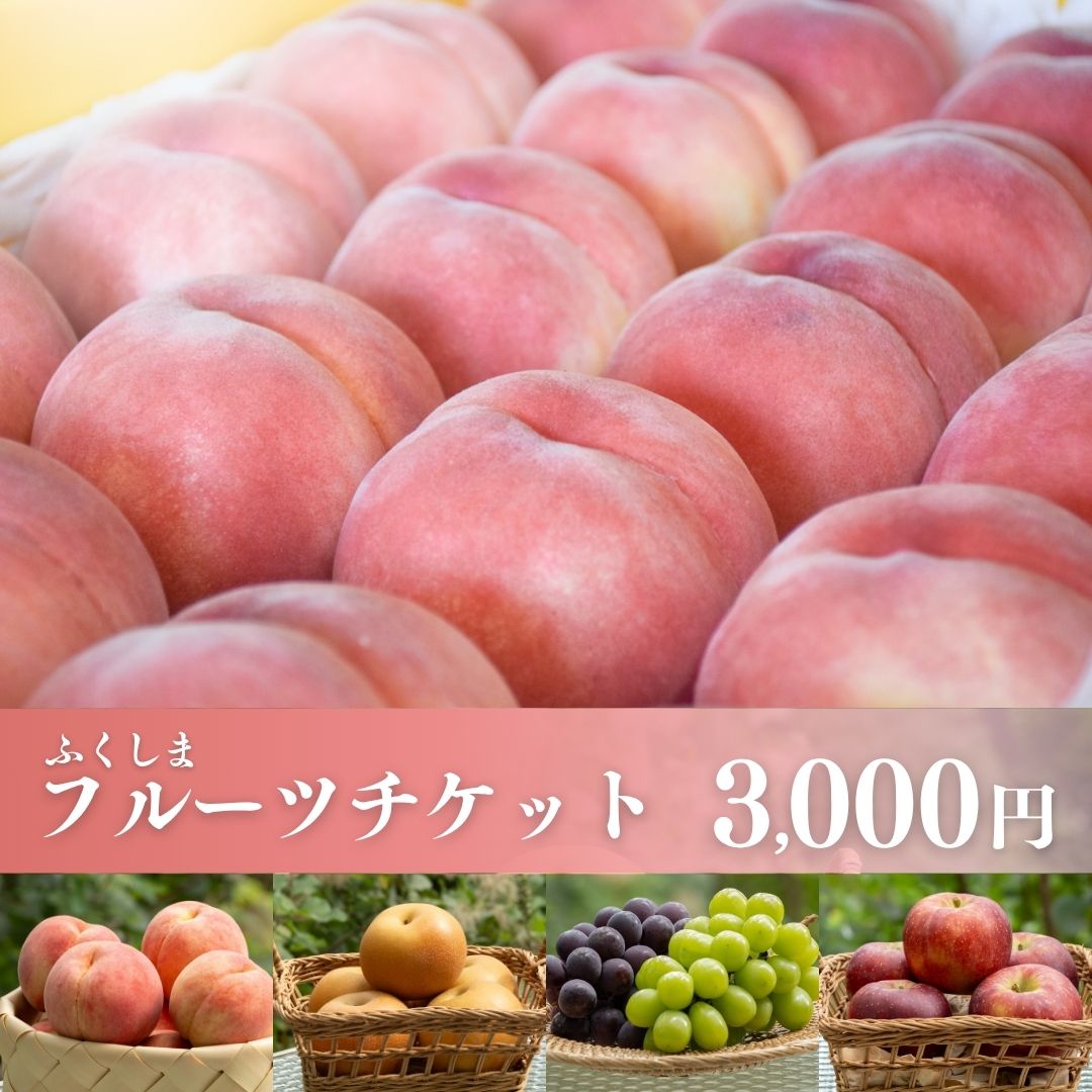 No.2475くだものを現地で入手！！「ふくしまフルーツチケット」