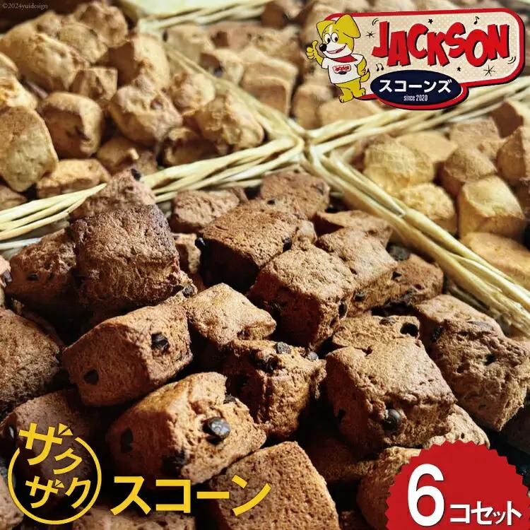 ザクザク！ スコーン 6種類 各1個 [JACKSONスコーンズ 高知県 津野町 26ab0005] お菓子 おやつ 個包装 お茶菓子 洋菓子 スイーツ 冷蔵