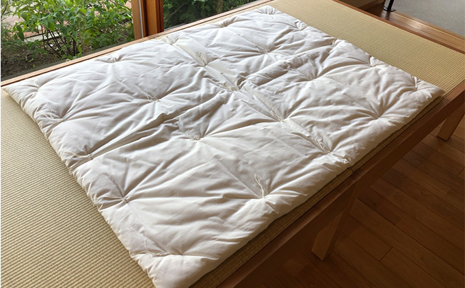 掛け布団 赤ちゃん カバー セット 自然素材の手作りベビー掛ふとん＋和晒しガーゼで作ったカバー アイボリーのセット 寝具 ガーゼ  ベビー ベビー用品 布団 ふとん ベビー布団 