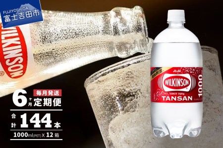 【6ヶ月お届け！】炭酸水 ウィルキンソン タンサン PET1L×2箱 (24本入) 定期便  炭酸水 炭酸 炭酸飲料 強炭酸水 山梨  富士吉田