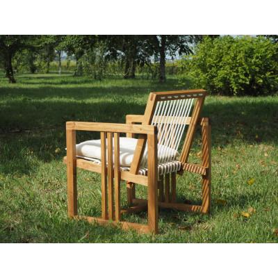 ふるさと納税 川越市 【UMEBACHI FURNITURE】 胡桃のロープチェア 　国産クルミ材 【申込後生産】 |  | 02