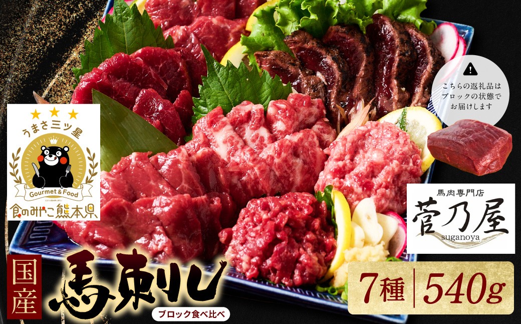 
                  ★旅サラダで紹介されました★ 馬刺し部位堪能 7種食べ比べセット（シモフリ・ロース・赤身・ヒレ・タタキ・桜うまトロ・桜ユッケ）馬刺し専用タレ付き 馬肉 ブロック 冷凍 個装 パック 詰め合わせ
                
