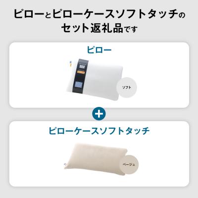 ふるさと納税 幸田町 エアウィーヴ ピローソフト×ピローケース ソフトタッチ セット (ベージュ) |  | 01