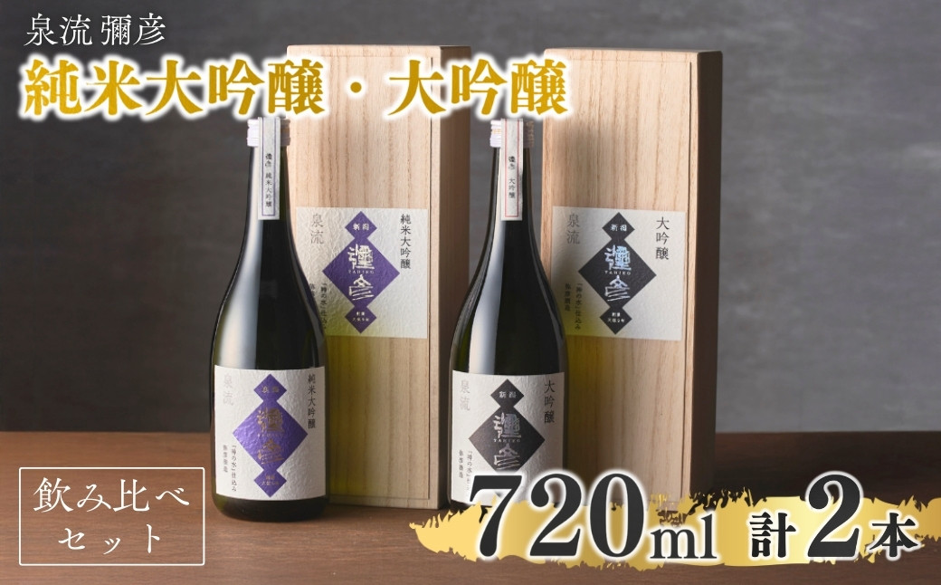 
                  泉流 彌彦 純米大吟醸・大吟醸 720ml 各1本の2本セット 日本酒飲み比べセット 桐箱入り | 日本酒 弥彦酒造 純米大吟醸酒 大吟醸酒 テロワール 酒 お酒 贈答品 プレゼント ギフト ご褒美 新潟県 弥彦村
                