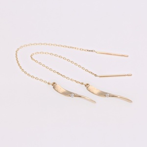 AQ-265　LB-21　KeriA K10　ラボグロウン　ダイヤモンド　ピアス　アクセサリー　ジュエリー　プレゼント　アメリカン　チェーン