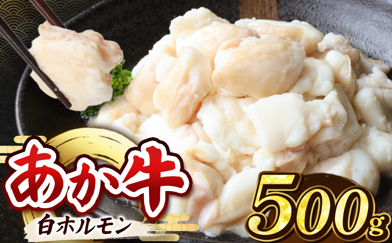 
            あか牛 白 ホルモン 500g ( 250g × 2P ) | 熊本県 熊本 くまもと 和水町 なごみ 牛肉 牛 あか牛 赤牛 肉 にく ホルモン 内臓 おまかせ 日本原産 国内肥育 冷凍
          