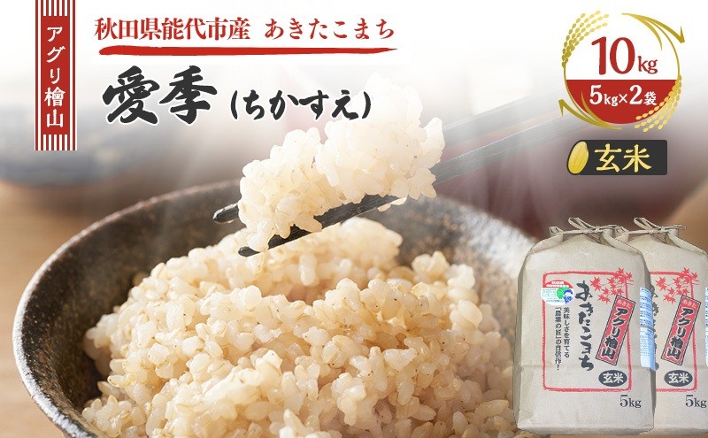 
            令和7年産 アグリ檜山米 愛季(ちかすえ) 玄米 10kg ( 5kg × 2袋 )( 特別栽培米 あきたこまち ) お米 おこめ こめ コメ ごはん ご飯 大粒 令和7年  秋田 秋田県 能代市
          