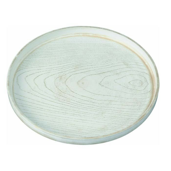 【ふるさと納税】丸盆 33cm 金彩 白ケヤキ杢 ノンスリップ ［YG435］ | 工芸品 日用品 キッチン お盆 送料無料 おすすめ 人気