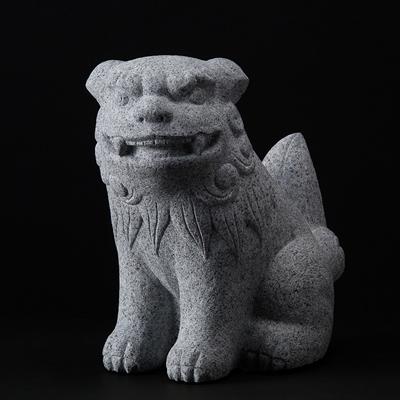 ふるさと納税 高松市 [庵治 石獅子] 守り獅子 狛太郎 1体(作:村井 修二)【庵治石産地の職人彫りおろしの一点物】