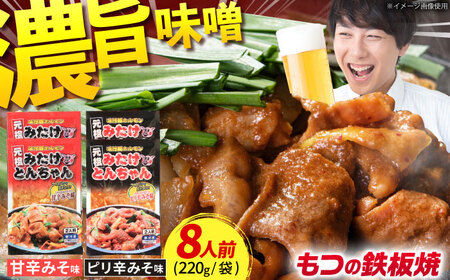 岐阜県産豚もつの鉄板焼き「元祖みたけとんちゃん」2種セット（8人前）[AVAA043]ホルモン セット