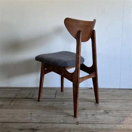 Karl Dining Chair リボン グレー ダークブラウンフレーム【SWOF】_雑貨・日用品 椅子・チェア・ソファ 家具・インテリア _【1572539】