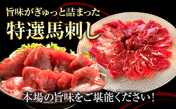 特選馬刺しセットC 合計400g 2種類 セット 上赤身100g×2 ロース100g×2 有限会社七城町特産品センター《90日以内に出荷予定(土日祝除く)》熊本県 菊池市 馬肉 馬刺し 食べ比べ 詰め