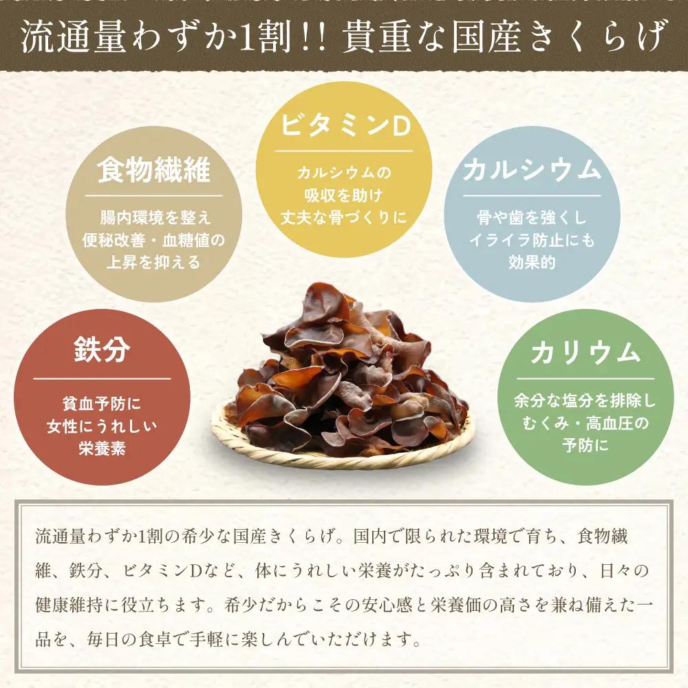 乾燥きくらげ 80g 6袋｜鳥取 岩美 きのこ 菌床栽培 きくらげ 乾燥【35005】