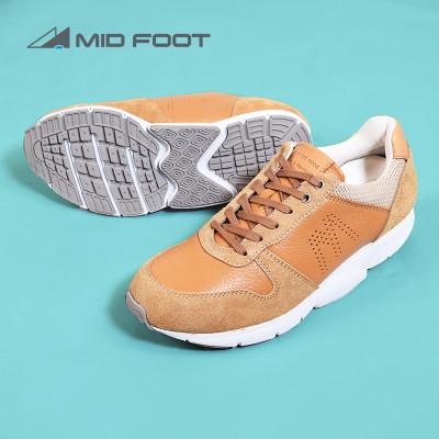 ふるさと納税 大和郡山市 ミッドフット 25.0cm BEIGE(ベージュ) レザースニーカー 紳士靴 牛革 MF001JM