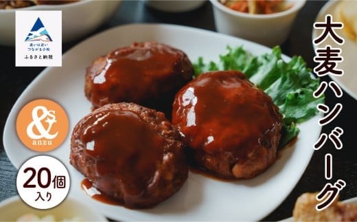 
            肉 料理 簡単 大麦ハンバーグ 20個入り
          