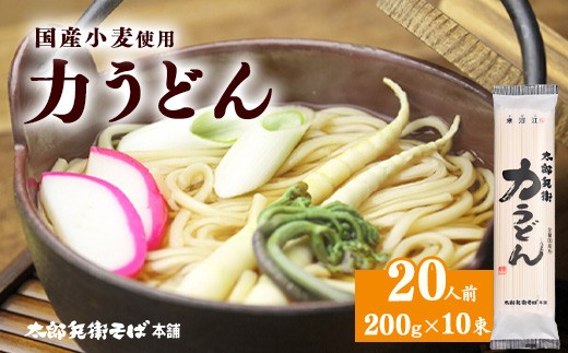 
                  スピード発送！ 力うどん 20人前（10束）【国産小麦使用】 麺 乾麺 うどん 饂飩 山形　010-F-TB042
                