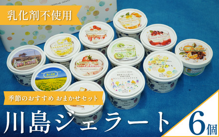 ジェラート  詰め合わせ おまかせ 6個 セット 120ml 川島ジェラート ジェラート ジェラート ジェラート ジェラート ジェラート