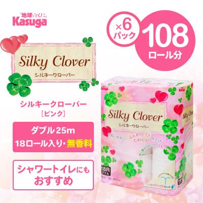 ふるさと納税 富士市 シルキークローバーピンク18R トイレットペーパー108Rダブル [sf023-019] |  | 01