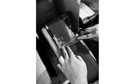 はがね出刃包丁　＜親子ねこ＞　和風レトロモダン　木製ハンドル