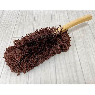 ふるさと納税 朝来市 モコモコハイクラスハンディモップ【ブラウン】※持ちやすい木製ハンドル付き