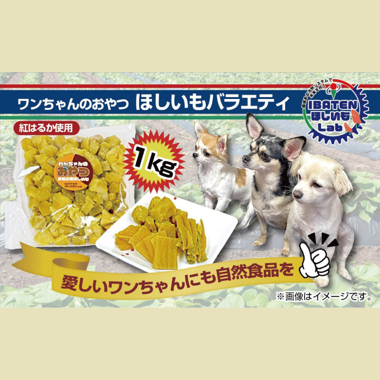 わんちゃんのおやつ ほしいもバラエティ1kg【干し芋 ほし芋 芋 犬用 さつまいも さつま芋 紅はるか 茨城県 水戸市】（BH-19）