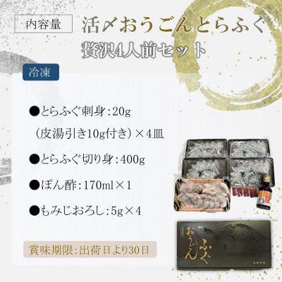 ふるさと納税 松浦市 活〆おうごんとらふぐ贅沢4人前セット |  | 03