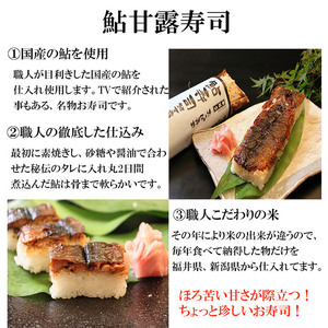 おっぱ寿司3本セット(アナゴ・アユ・ハモ)(B1121-1)