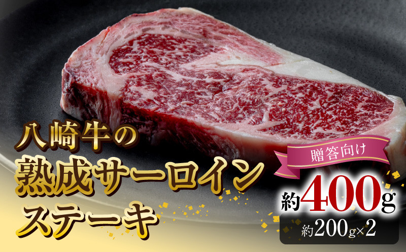 
            八崎牛の熟成サーロインステーキ200g×2枚【贈答向け】 N0105-YD0150
          