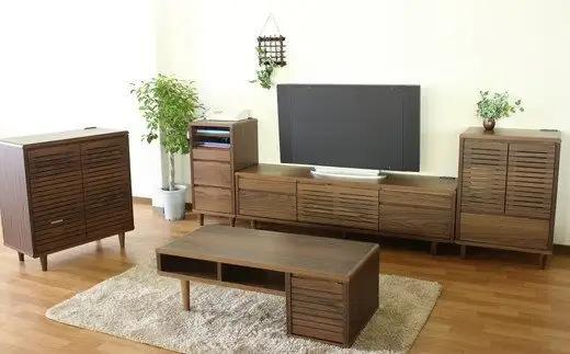 【開梱・設置】モナコ 105cm センターテーブル（ウォールナット）　AX014