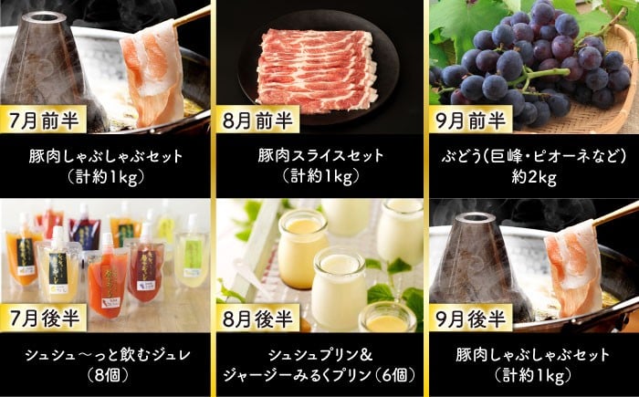  長崎和牛 スイーツ フルーツ ハム 豚肉 ハンバーグ スライス 米 定期便