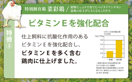 岩手県産 「菜彩鶏」 もも肉・むね肉4kgセット（各1kg×2袋 計4kg）